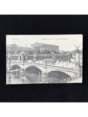 Antique Postcard 1913 Divorce Greeting Berlin Friedrichsbrucke Germania Stamp